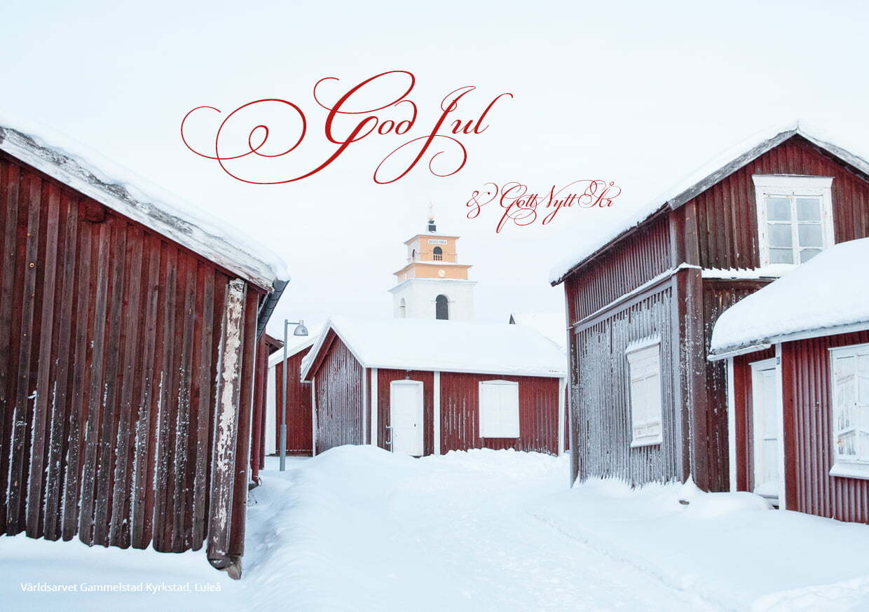 Julkort från världsarvet Gammelstad Kyrkstad