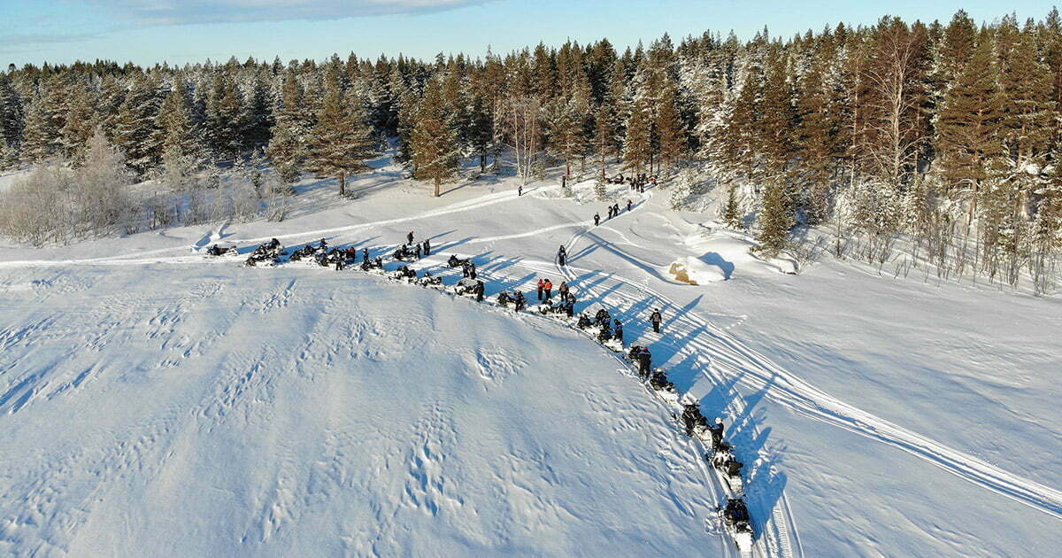Skotertur för grupper i Luleå skärgård med Brändö Lodge