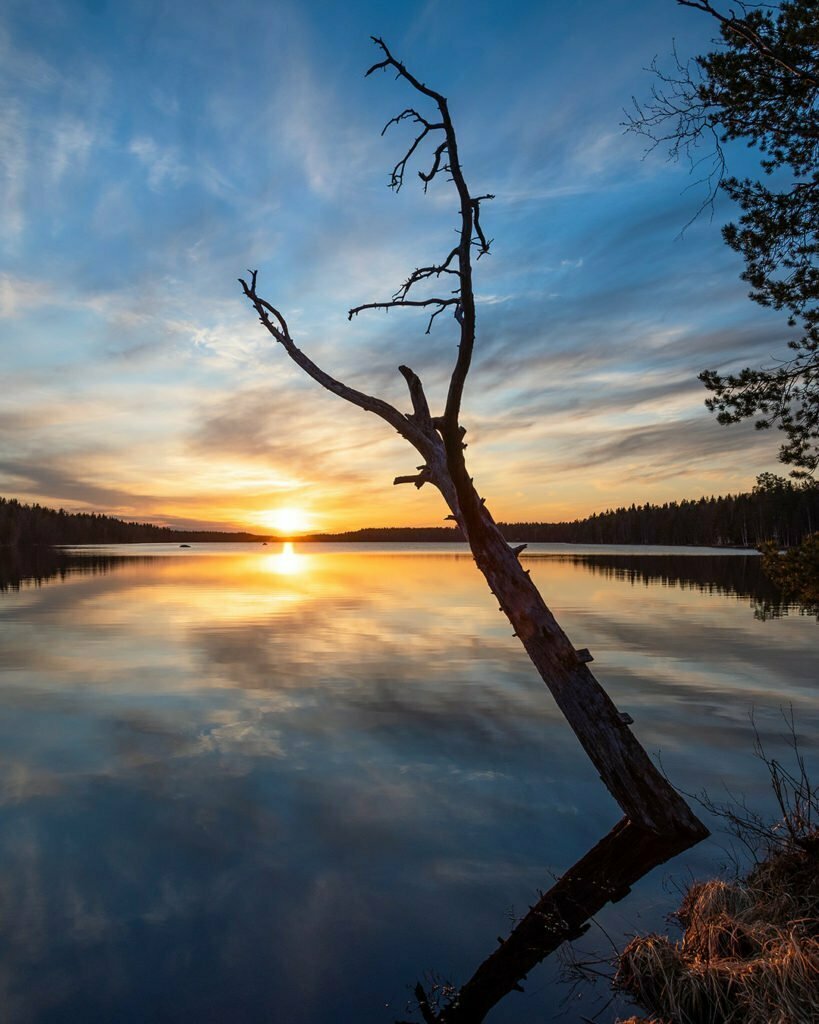 Solnedgång över Hertsöträsk stående bild 00065