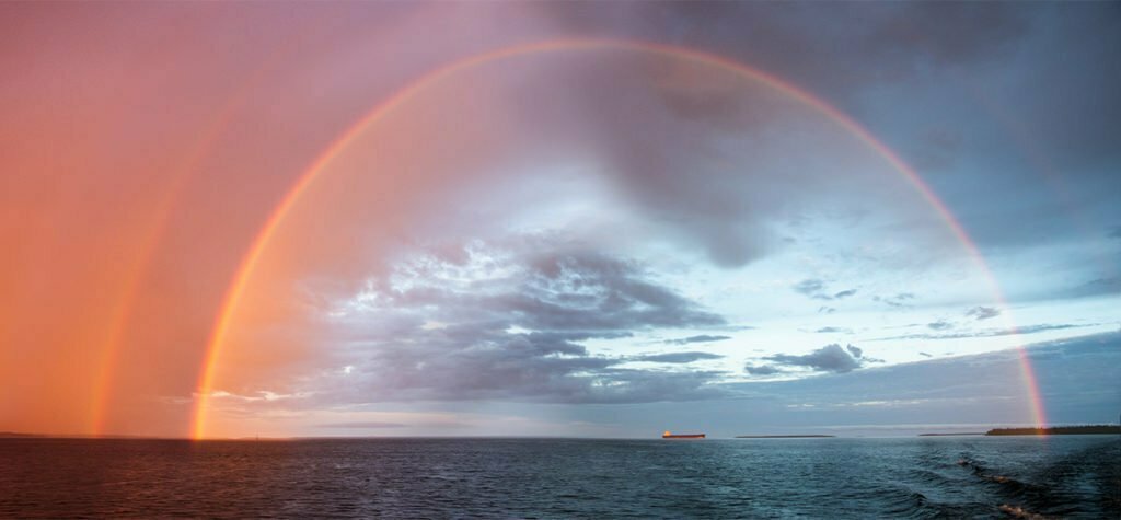 Dubbel regnbåge i Luleå skärgård 1200x557 Bild 00009