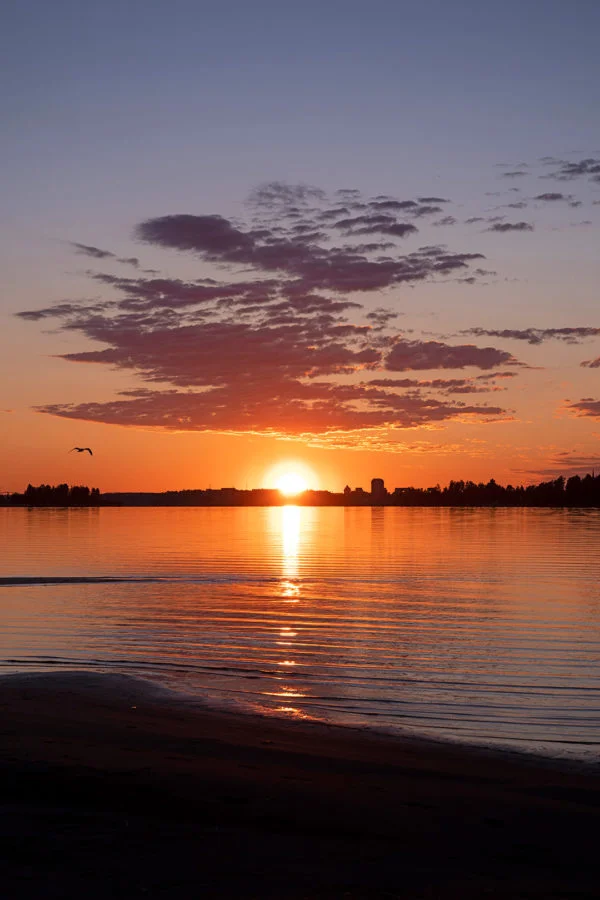 Solnedgång över Luleå från Lulviken 1080x1620 px bild 00019