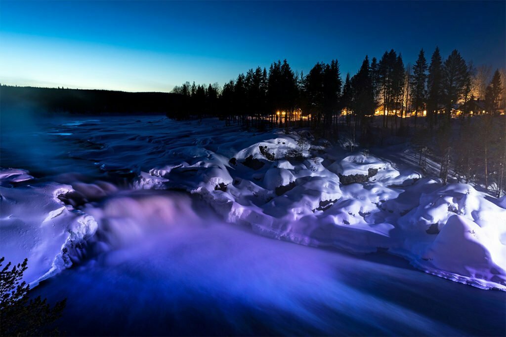 Jockfallet vattenfall vinternatt Jockfall 1200x800 px bild 00048