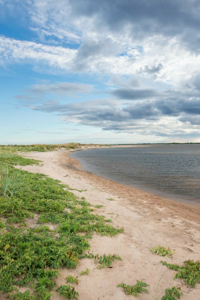 Stranden på ön Skvalpen i Luleå skärgård