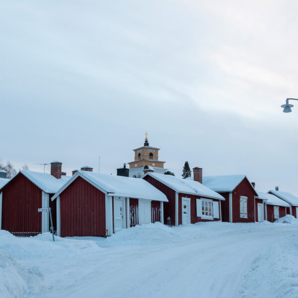 Gammelstad Kyrkstad Kyrktornet Vinter Rutviksvägen