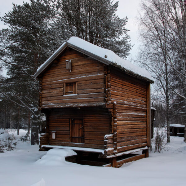 Gammelstad Kyrkstad Hägnan Timrad byggnad Aitta Vinter