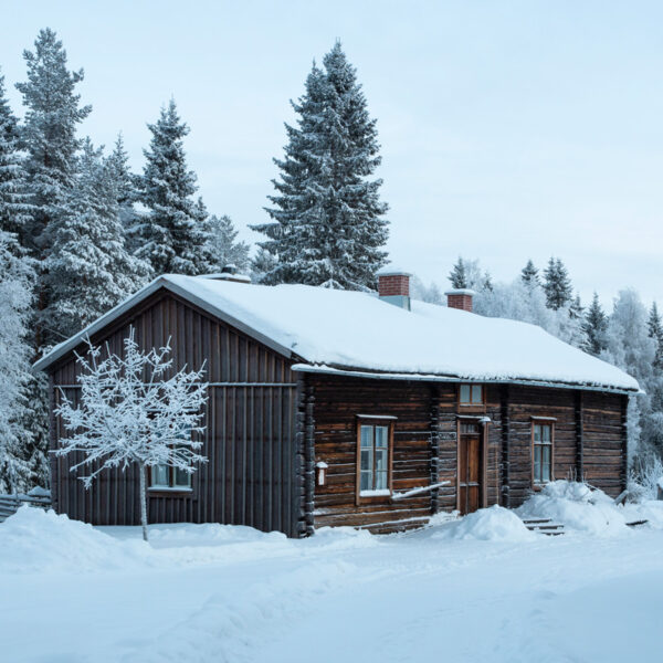 Gammelstad Kyrkstad Hägnan Timrad byggnad Vita träd