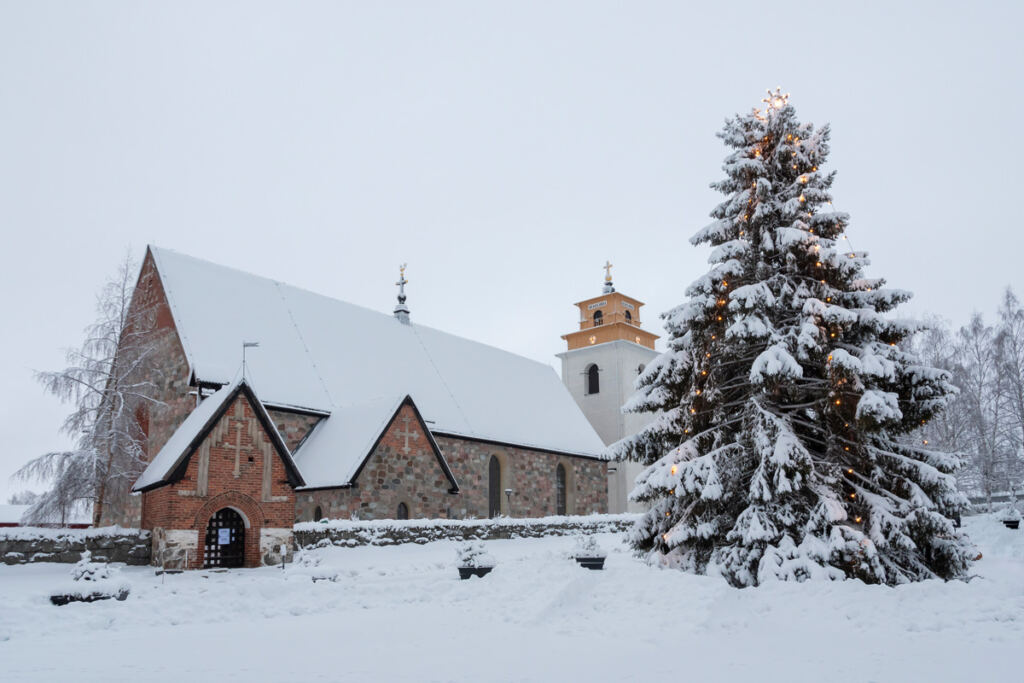 Gammelstad Kyrkstad Kyrka Julgran