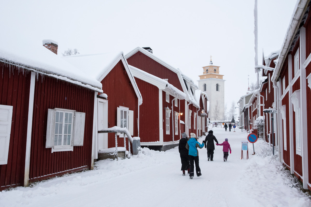 Gammelstad Kyrkstad Vandra med familj